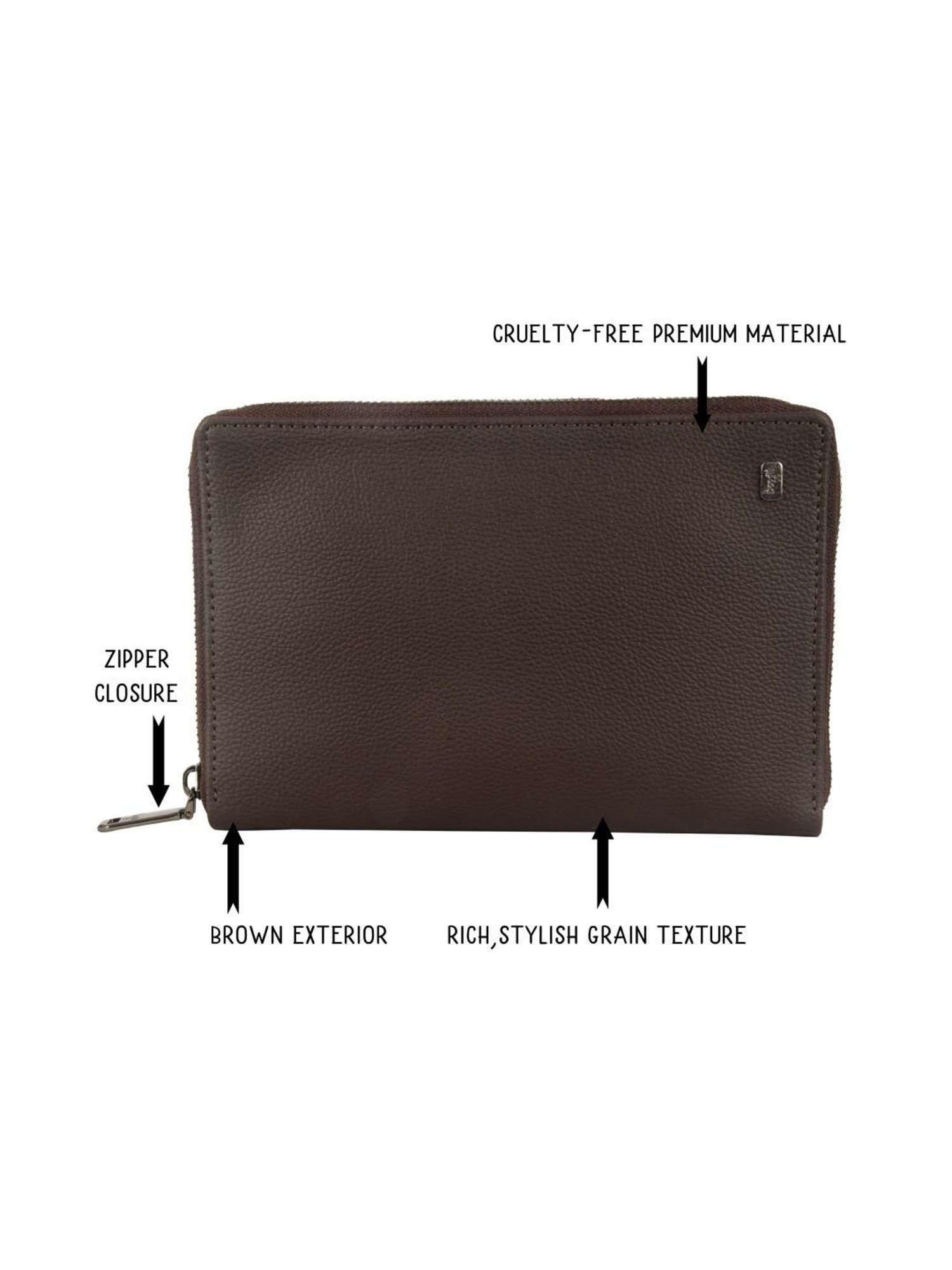 Louis Stitch Brunette Brown Leather Medium Toiletry Pouch