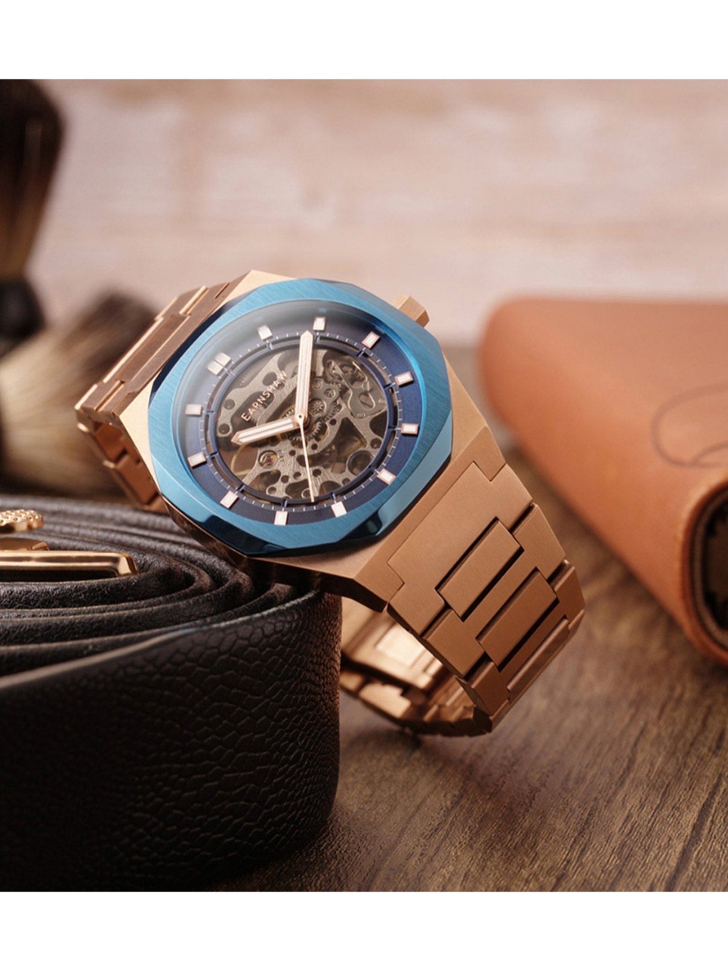 EARNSHAW ES-8142-88 Drake Skeleton Automatic Watch for Men