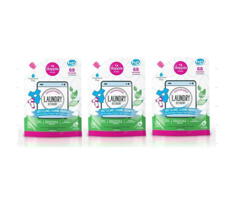 Dapple 3pk Fragrance Free Laundry Detergent - 34oz