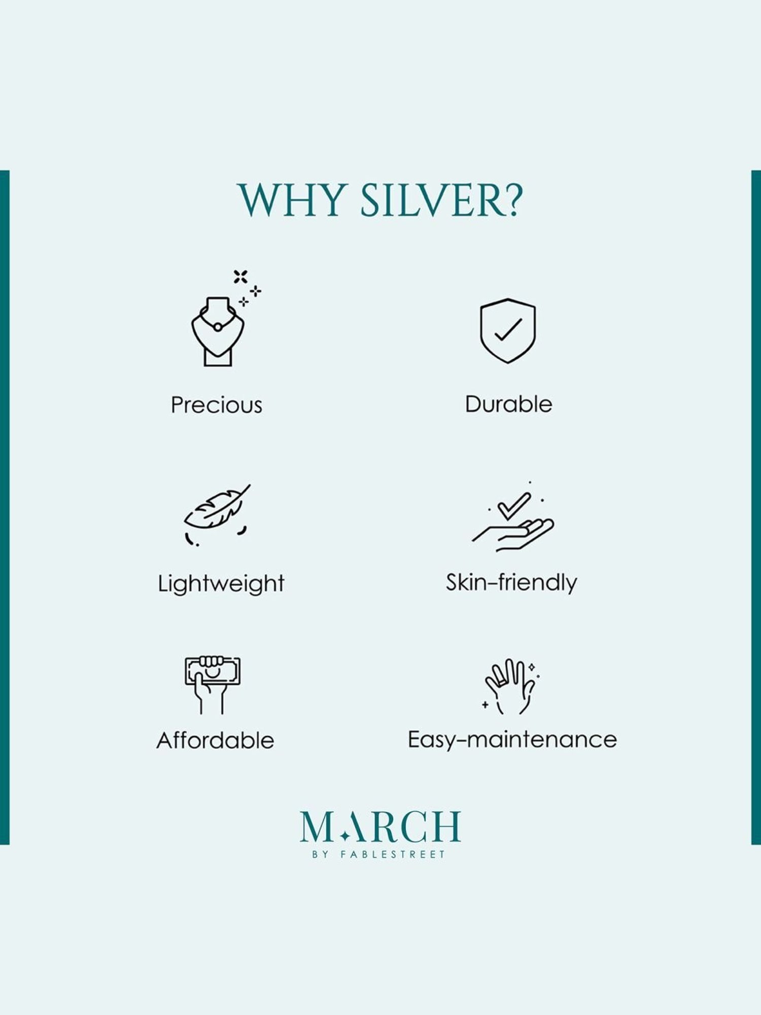 March by FableStreet 92.5 Sterling Silver Mini Flower Studded Necklace