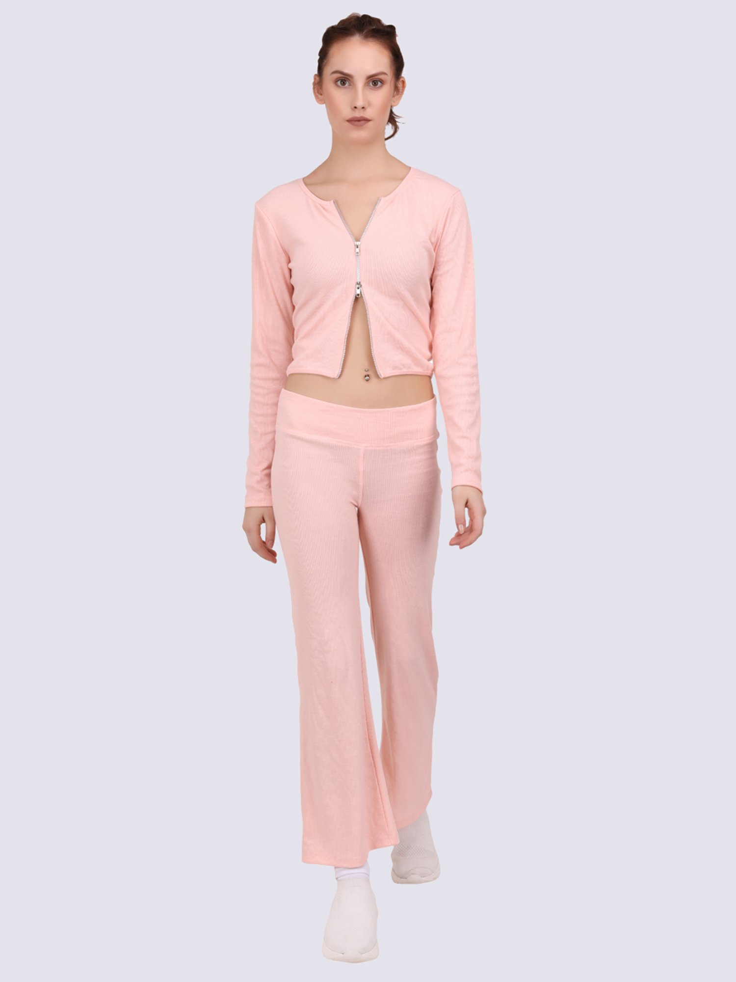 EVERDION Peach Cotton Sports Top