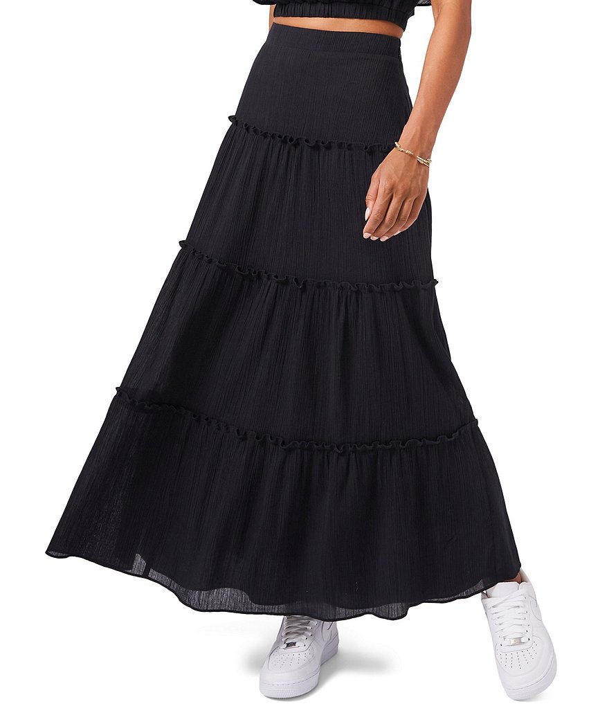 1. STATE Tiered High Rise Coordinating Maxi Skirt