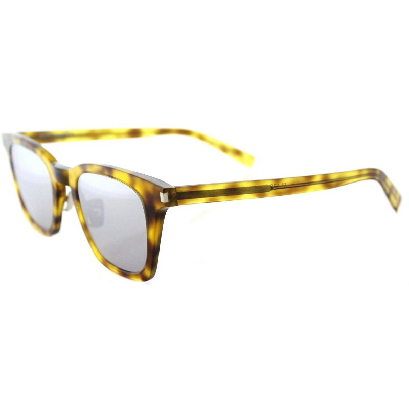 Saint Laurent  004 Unisex Square Sunglasses Blonde Havana 47mm
