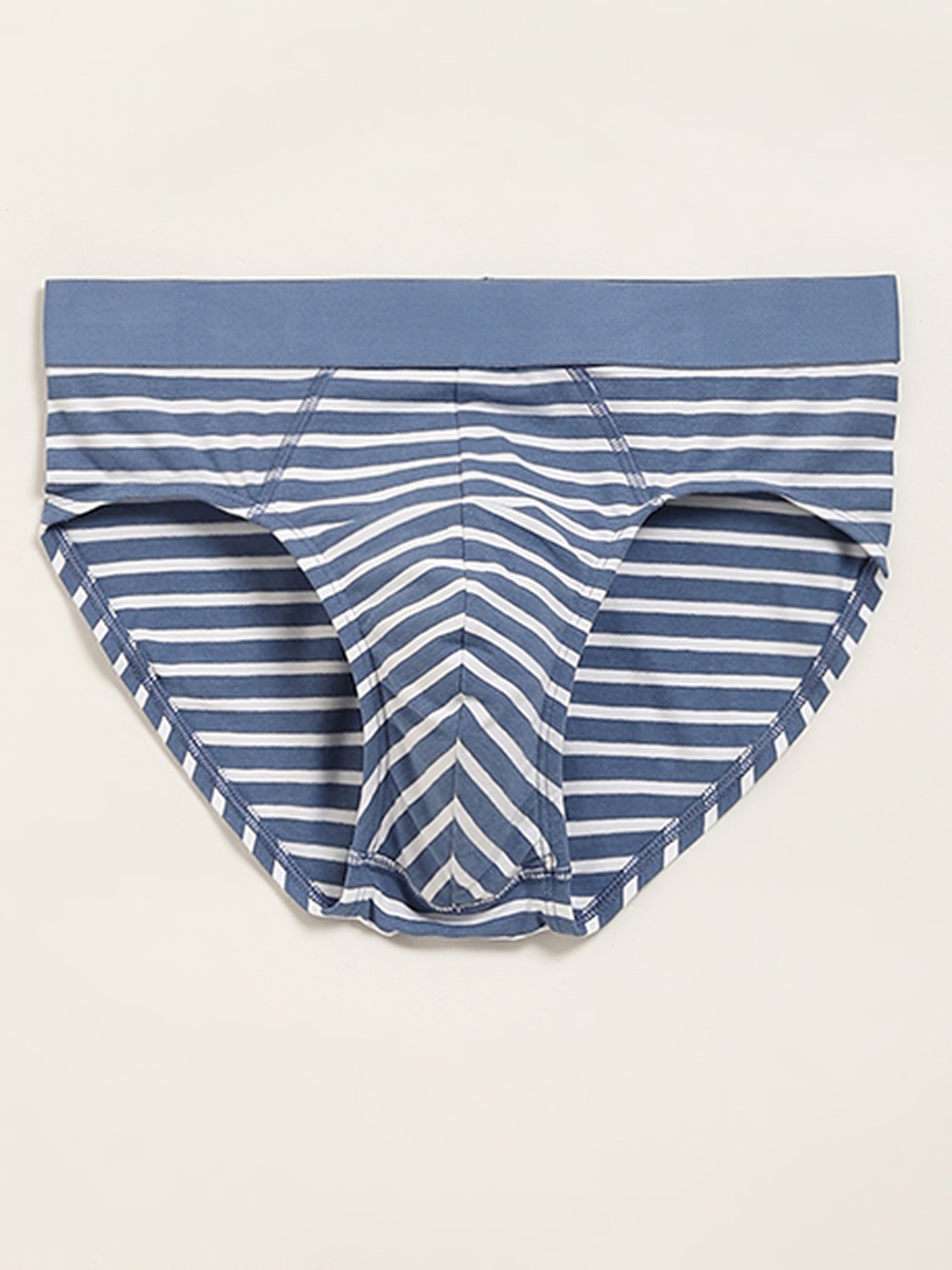 WES Lounge by Westside Navy Striped Relaxed Fit Briefs- Pack of 3