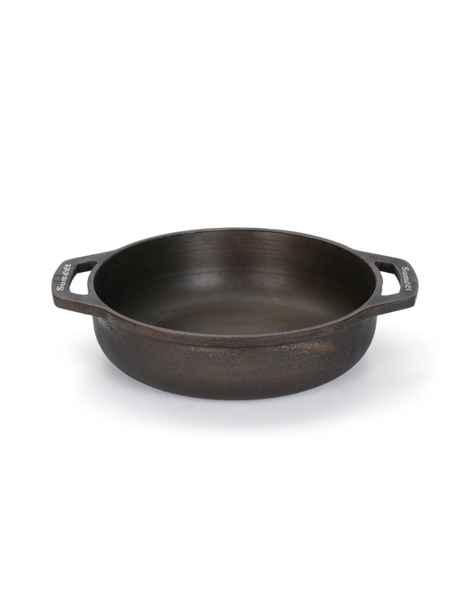 Sumeet Gold Pre Seasoned Cast Iron Kadai for Deep Fry 2.7 Ltr, 25cm-2.670kg,Gas & Induction-Friendly
