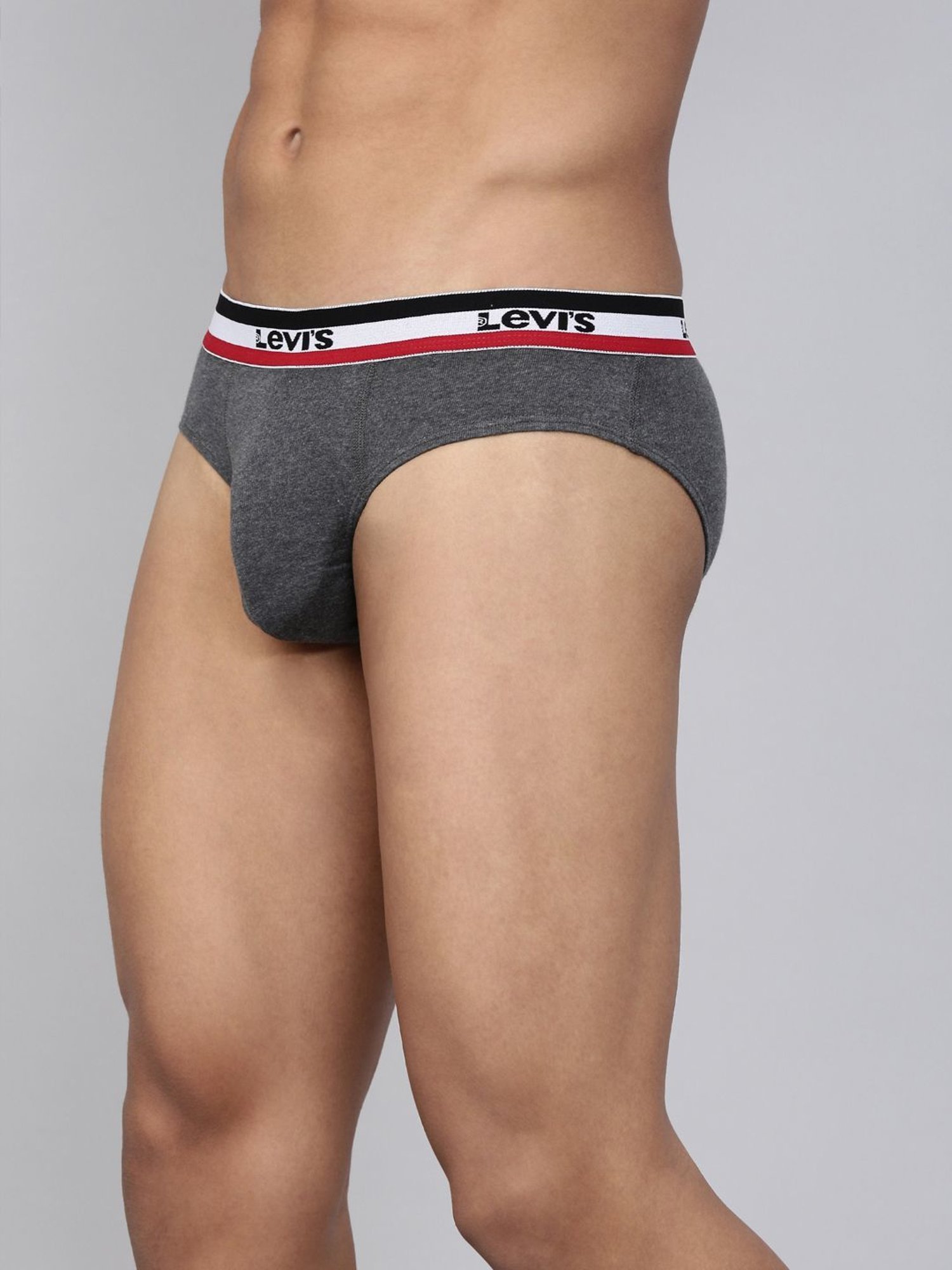 Levi's Grey Cotton Regular Fit Briefs