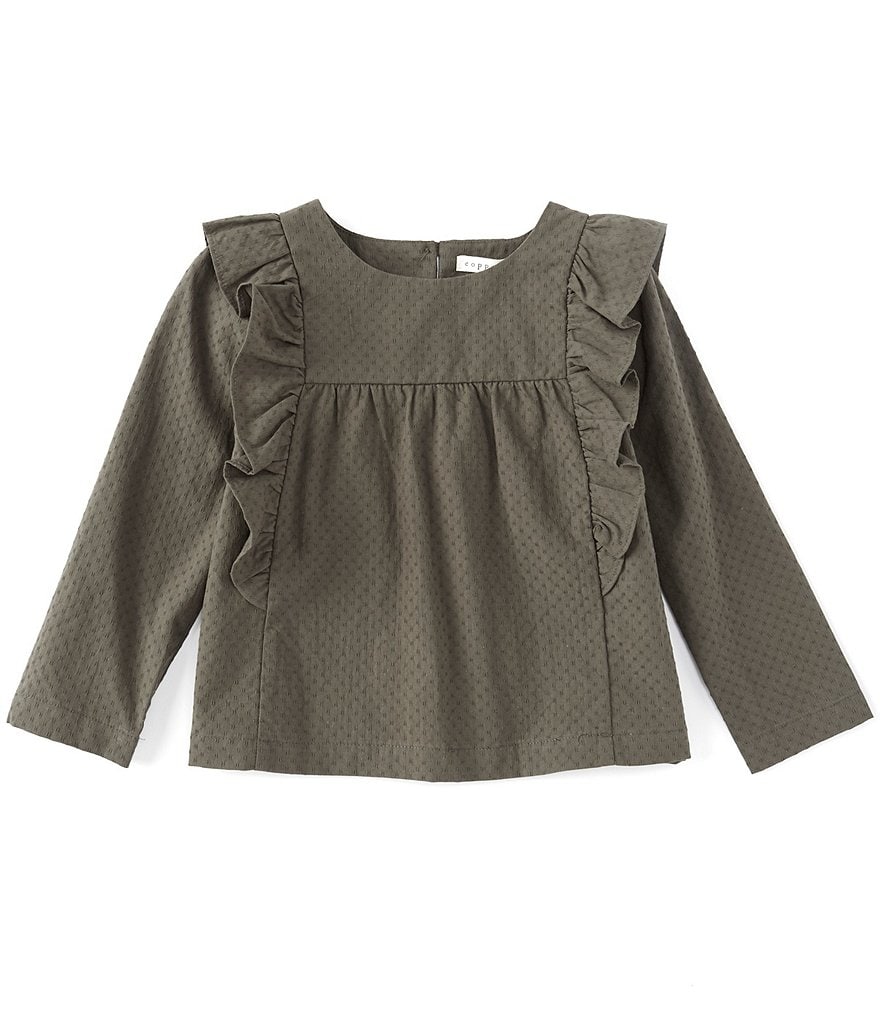 Copper Key Little Girls 2-6X Woven Flutter Shirt