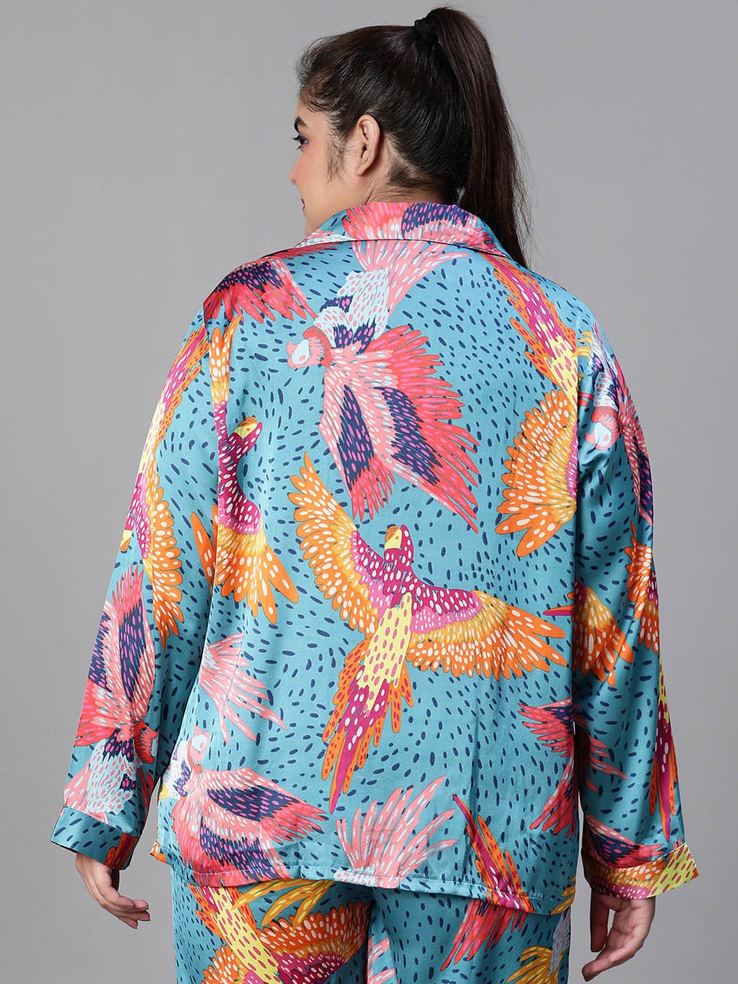 Oxolloxo Multicolor Printed Night Shirt