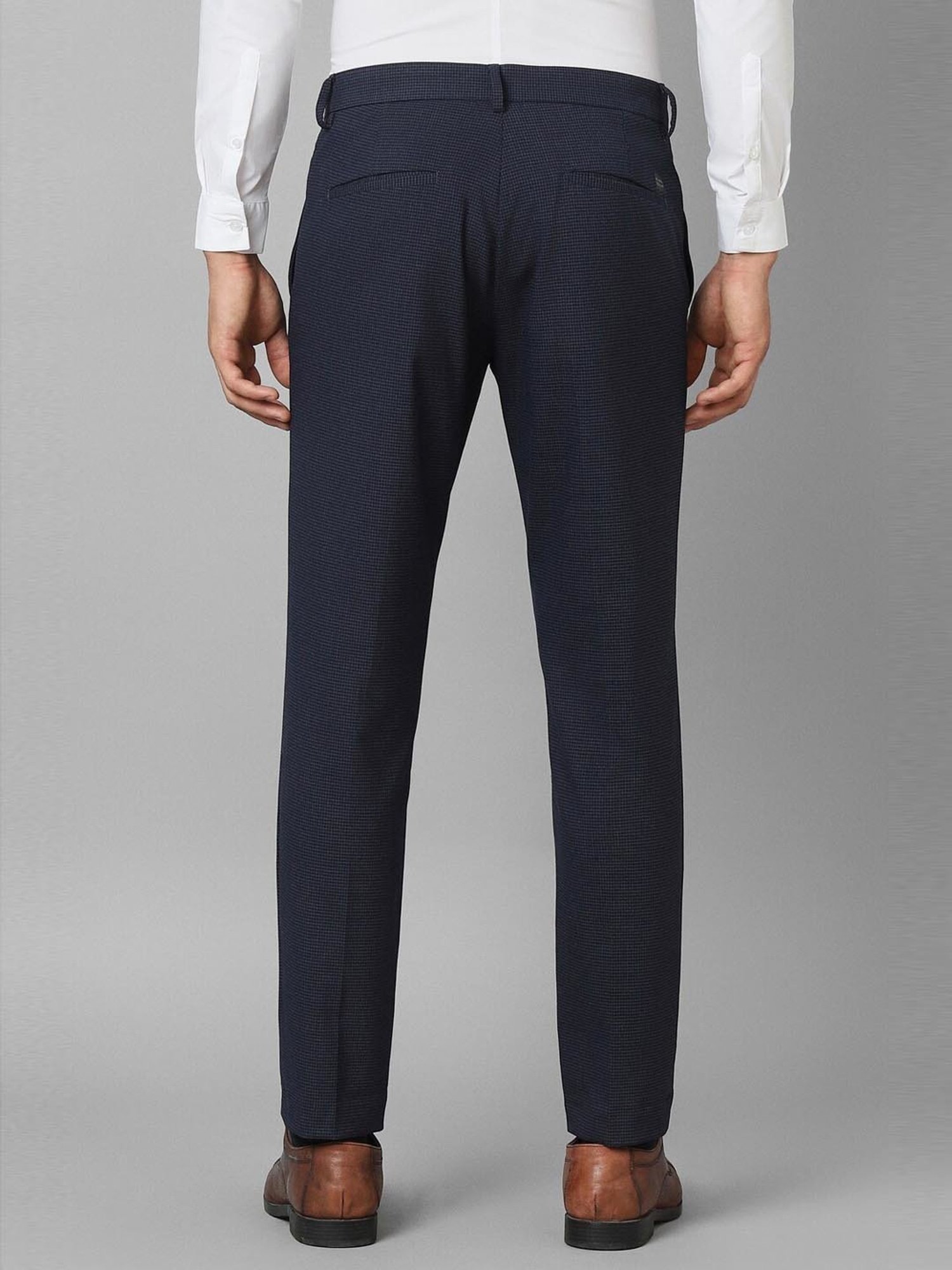 Allen Solly Navy Slim Fit Trousers
