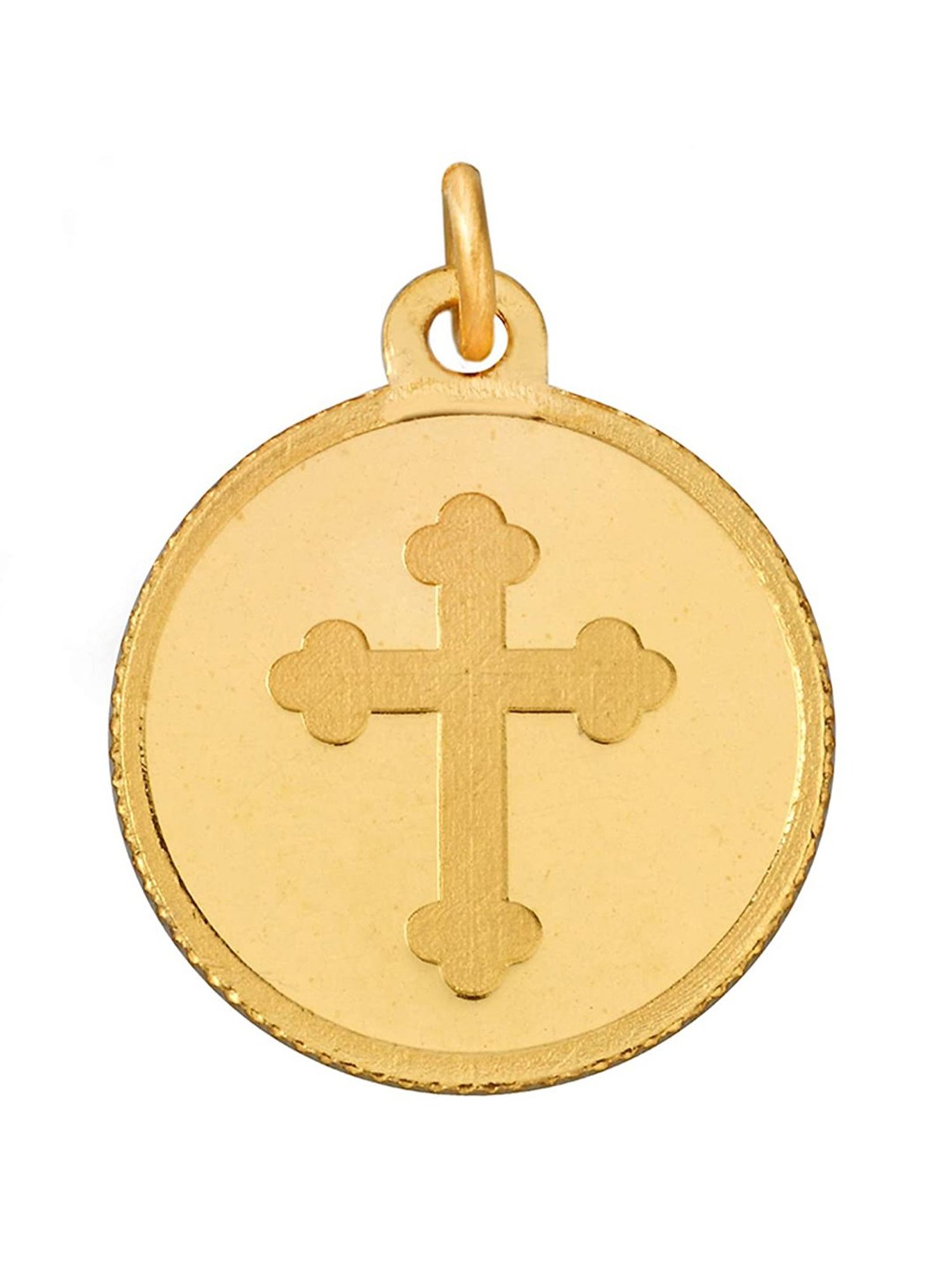 Bangalore Refinery Cross 24k (999) 2.5gm Gold Coin cum Pendant