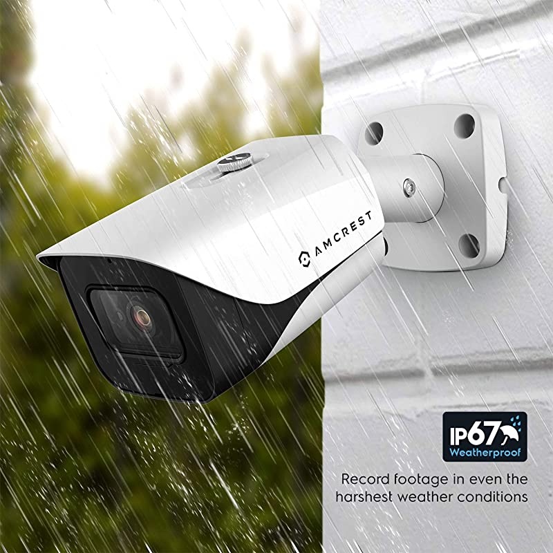 ProHD 4K Bullet Outdoor Security Camera, 4K (8-Megapixel), Analog Camera, 130ft Night Vision, IP67 Weatherproof Housing, 3.6mm Lens, 87&deg; Narrow Angle, Built-in Microphone, White (AMC4KBC36-W)