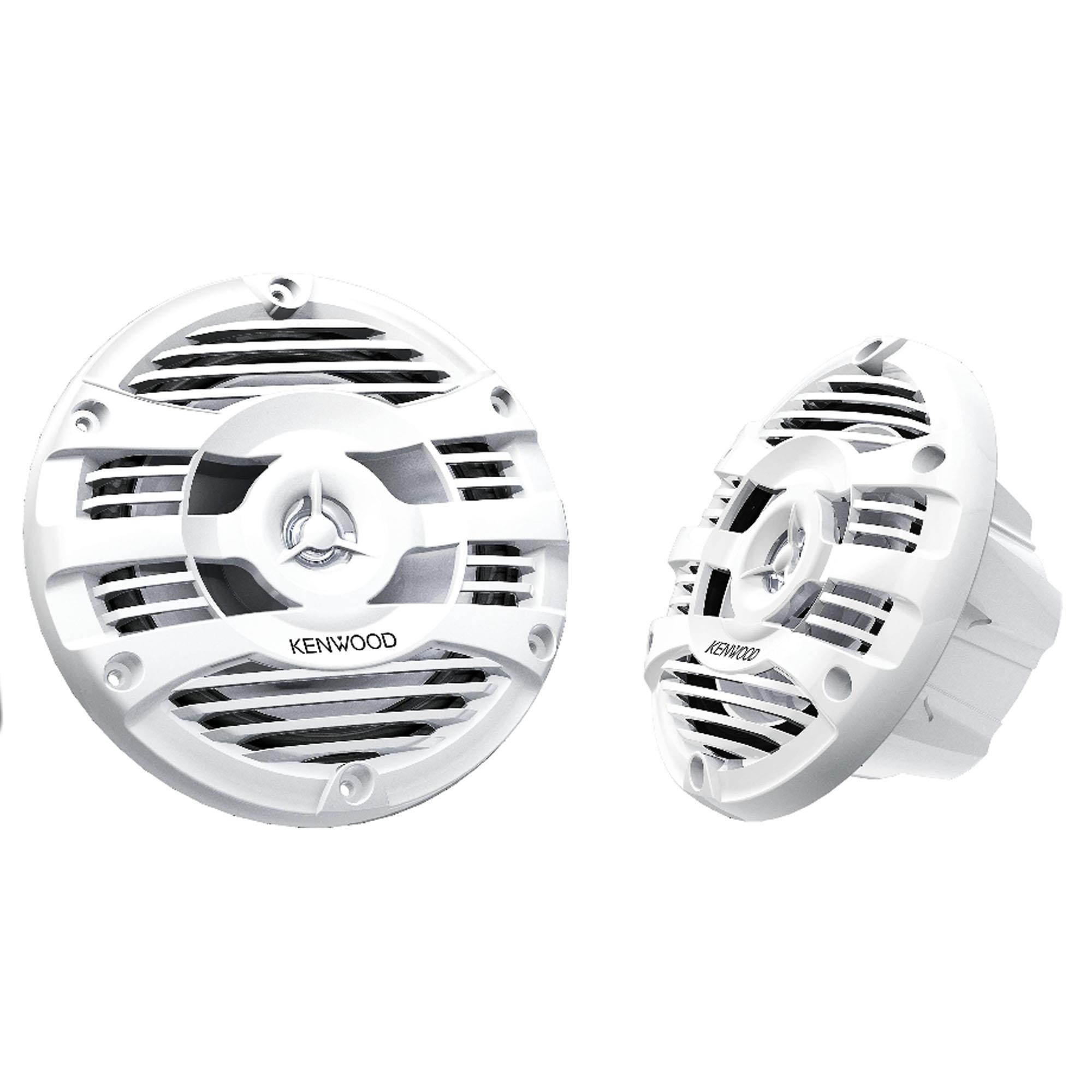Kenwood KFC1653MRW 6.5 in. 150 watt White Marine 2 Way Speakers