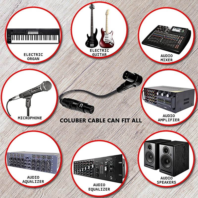 XLR Cable Right Angle Male to Straight Female - 3 Feet Red - Pro 3-Pin Microphone Connector for Powered Speakers, Audio Interface or Mixer for Live Performance & Recording