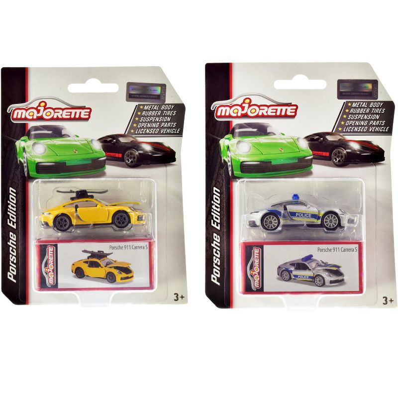 Deluxe 2020 Porsche 911 Carrera S Set of 6 pieces 1/64 Diecast Model Cars by Majorette