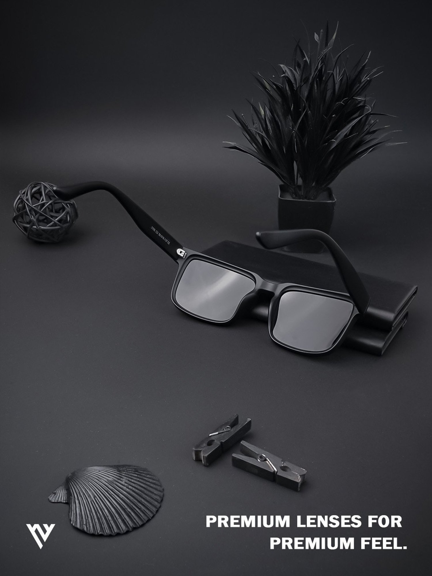 Voyage Grey Square Polarised and UV Protected Lens Unisex Sunglasses