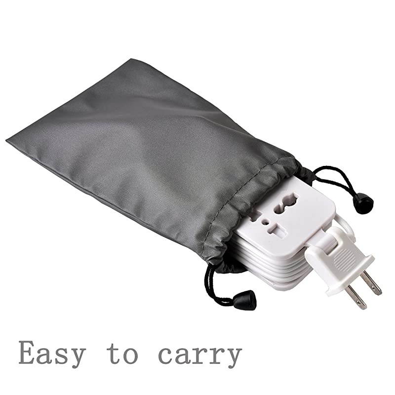 Power Strip Portable Travel Charger Outlets 21AMP 1AMP 21W 5Foot Power Supply Cord With Universal Plug Input From 100v240v Power Sockets Charger Station 4 Port 5v 1A21A Charger White