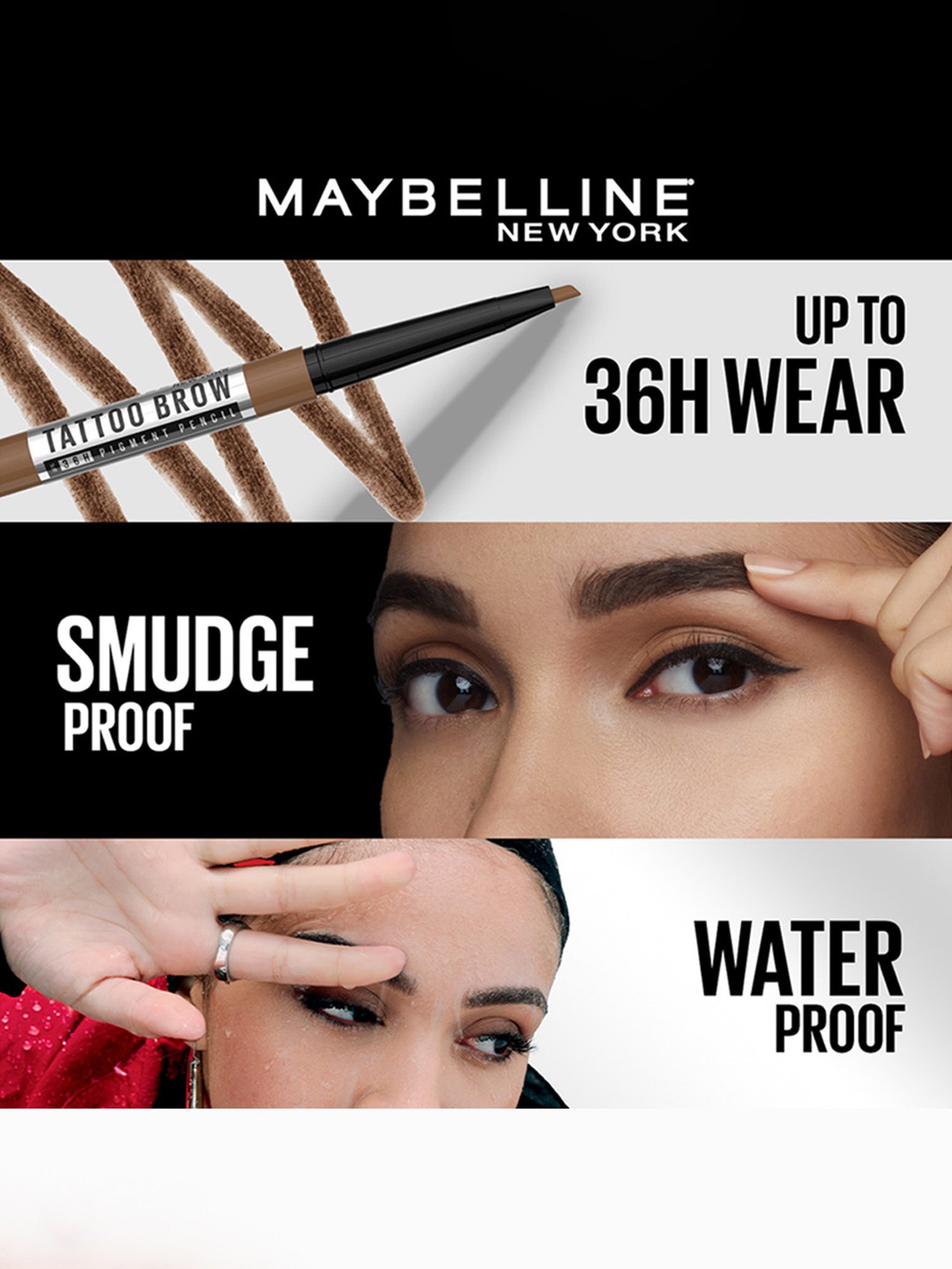 Maybelline New York Tattoo Brow 36h Brow Pencil - Light Brown,0.25 g