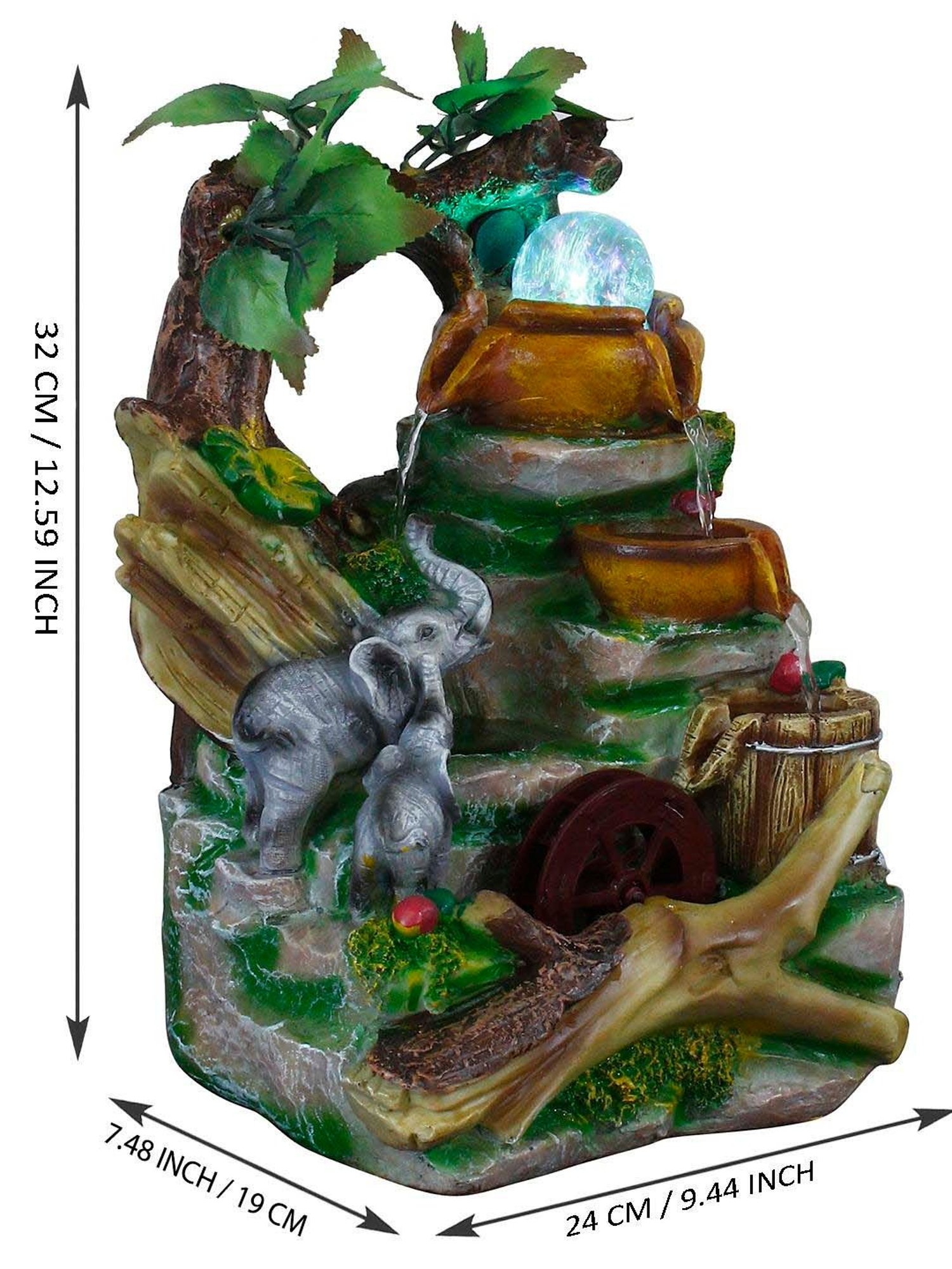 Tayhaa Brown Resin Fiery Tiger Head Showpiece