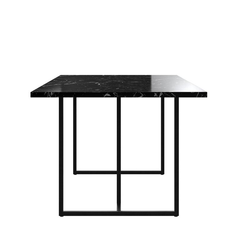 Edith Rectangular Dining Table Faux Marble Black - CosmoLiving by Cosmopolitan