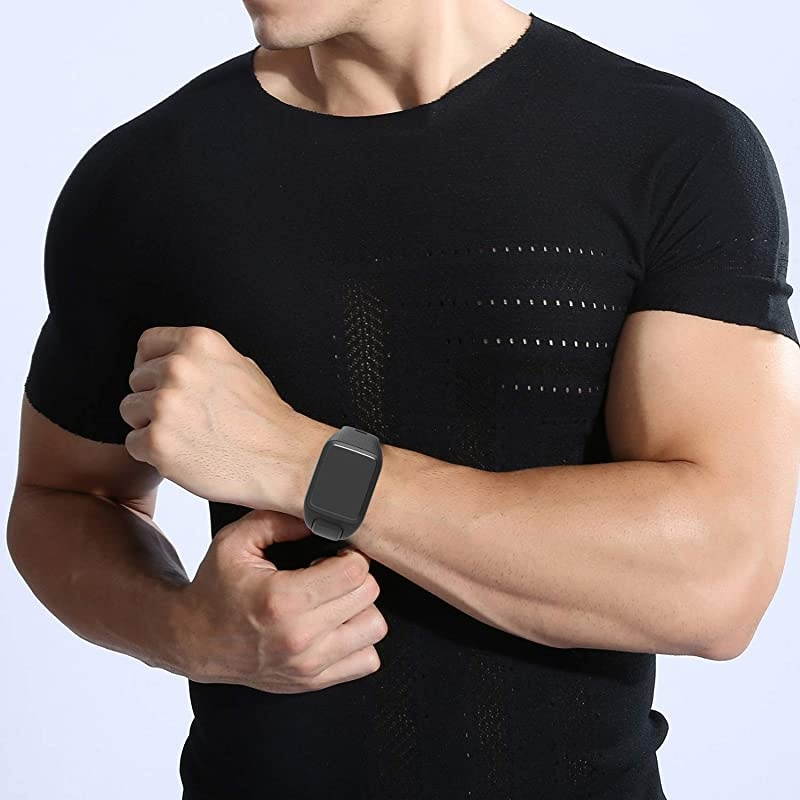 Bands for Tomtom Runner 23 StrapCompatible with Spark 3Golfer2AdventurerRubber Replacement Band for Screen ProtectorGPS Smart Watch AccessoriesBlack