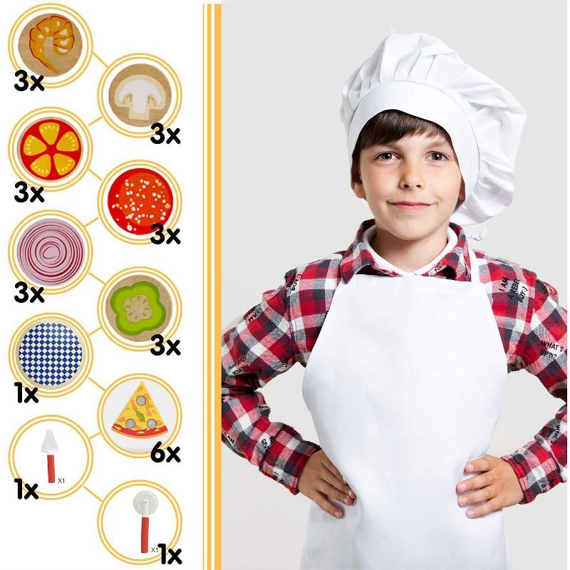 Melissa & Doug Stir and Serve Cooking Utensils (7pc) - Stainless Steel and Wood