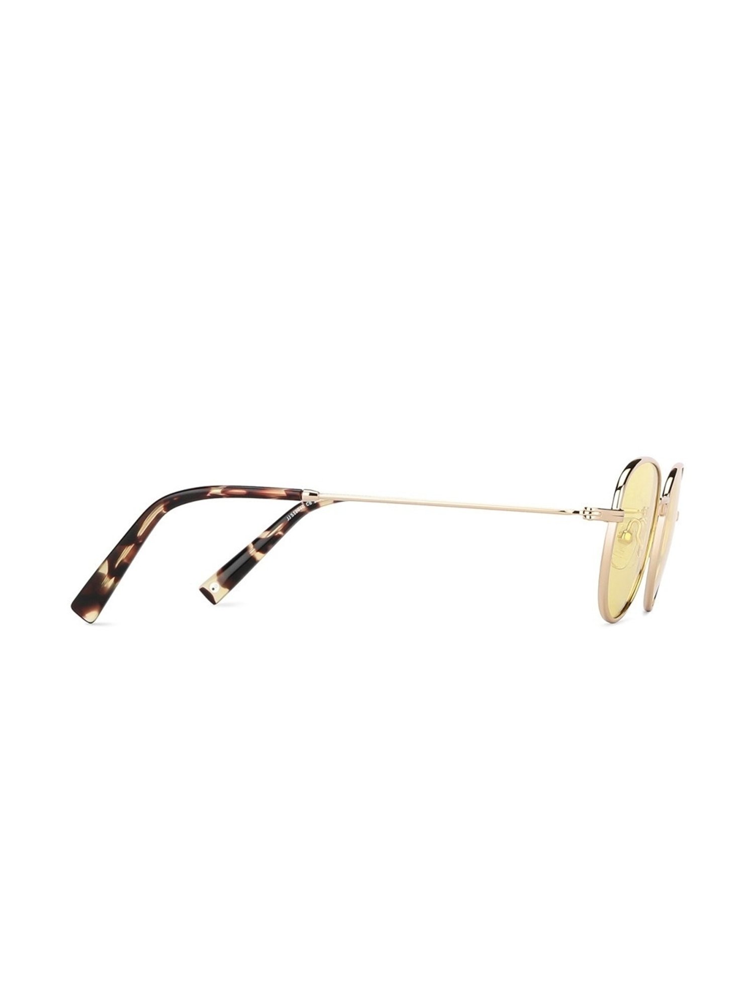 John Jacobs JJ S12810 Yellow Polarized Round Sunglasses