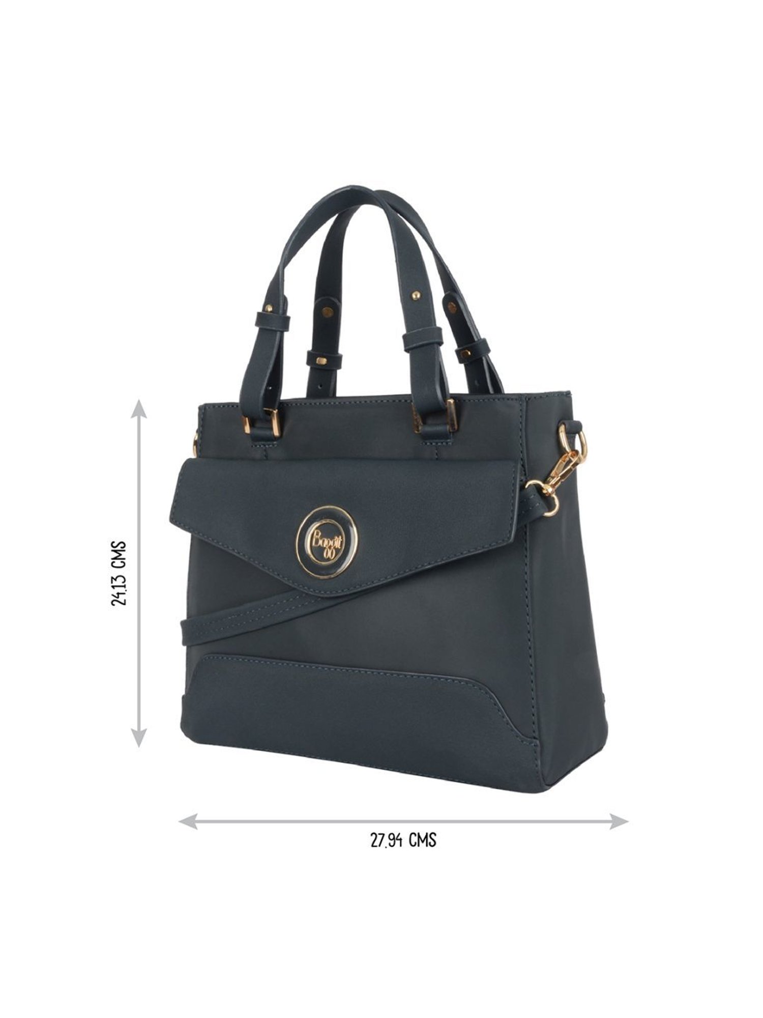 Baggit Ginnie Jenkin Blue PU Solid Handbag