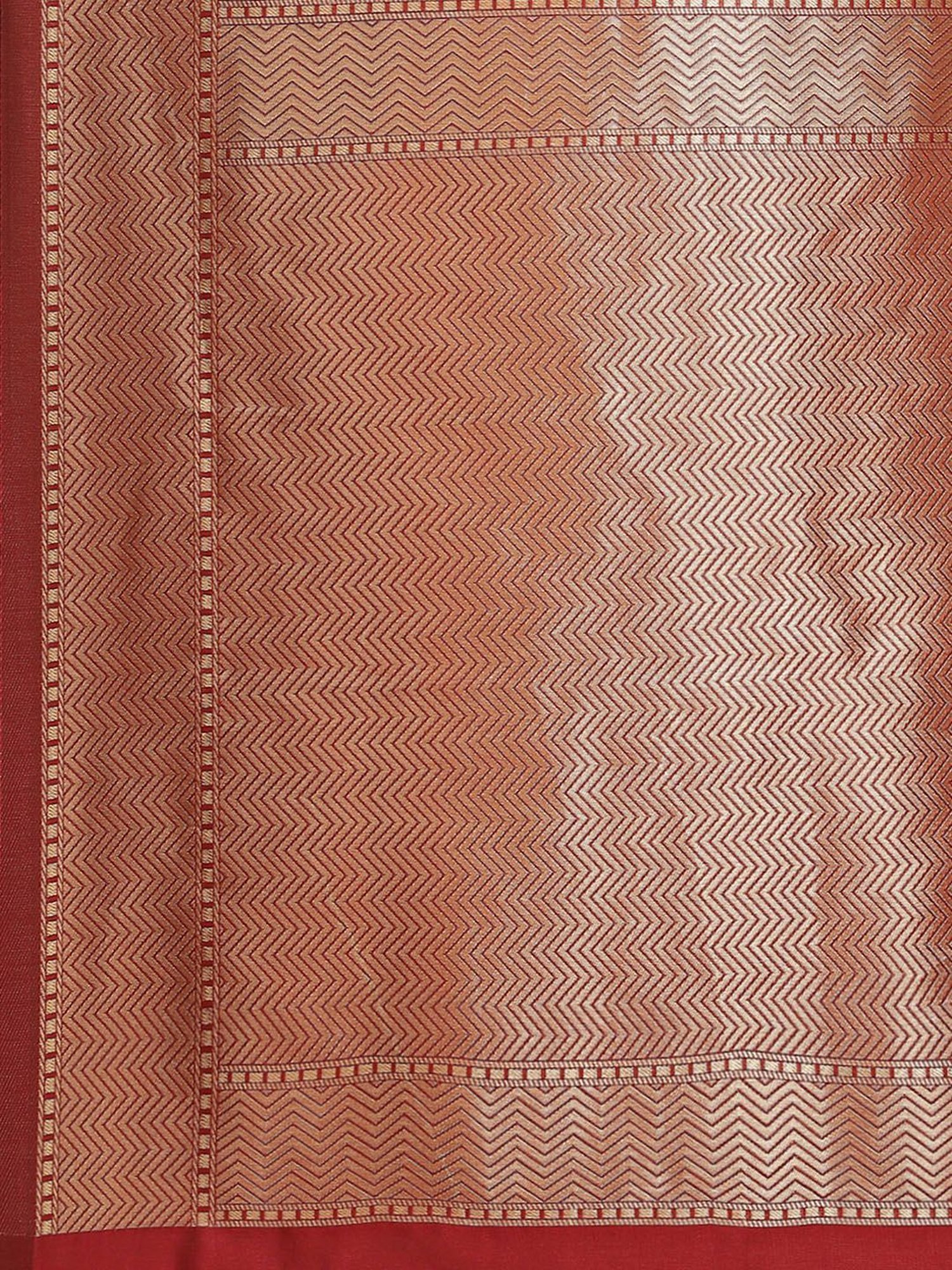 KSUT Brown & Maroon Silk Woven Saree With Unstitched Blouse