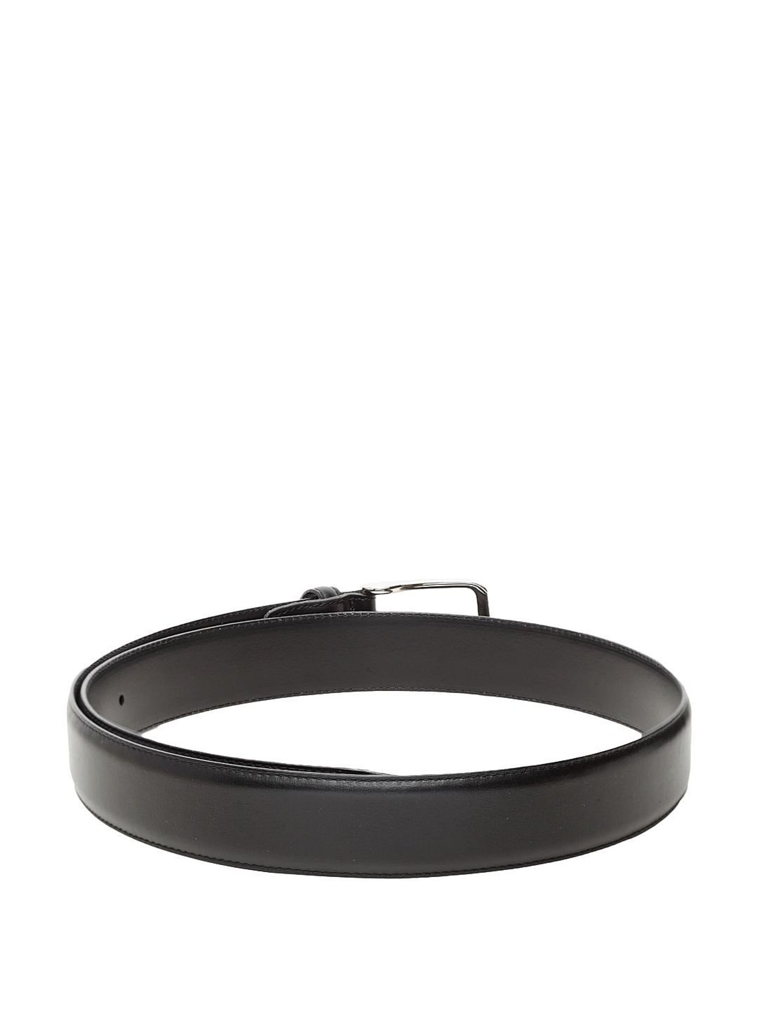 Carlton London Black Leather Waist Belt For Men