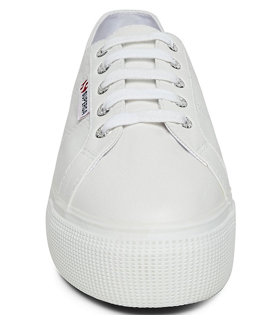 Superga Women's 2790 Nappa Leather Lace-Up Platform Sneakers