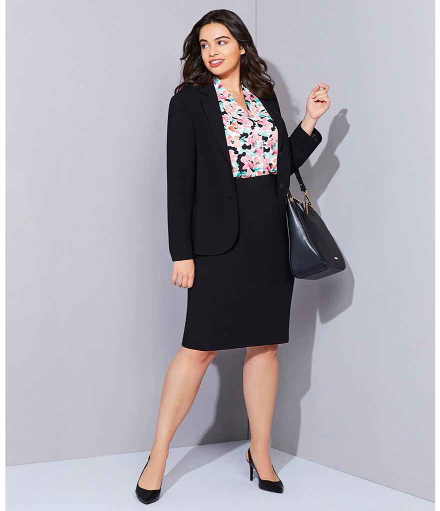 Lauren Ralph Lauren Plus Size Southwestern Print Cotton Blend Midi Skirt