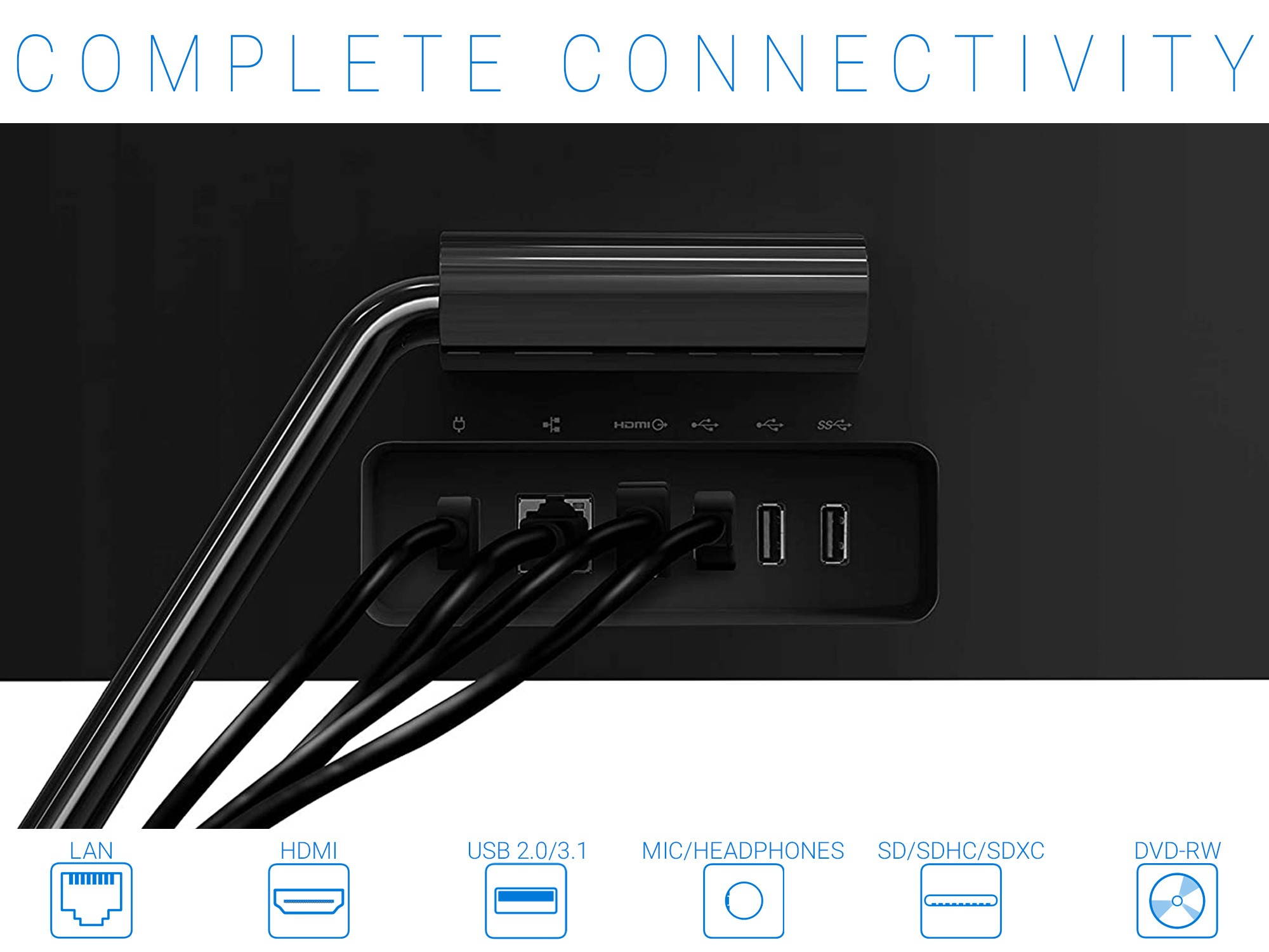 Lenovo IdeaCentre 3 All-in-One, 23.8" FHD Display, AMD Ryzen 3 4300U Upto 3.7GHz, 8GB RAM, 256GB NVMe SSD, DVDRW, HDMI, Card Reader, Wi-Fi, Bluetooth, Windows 10 Pro