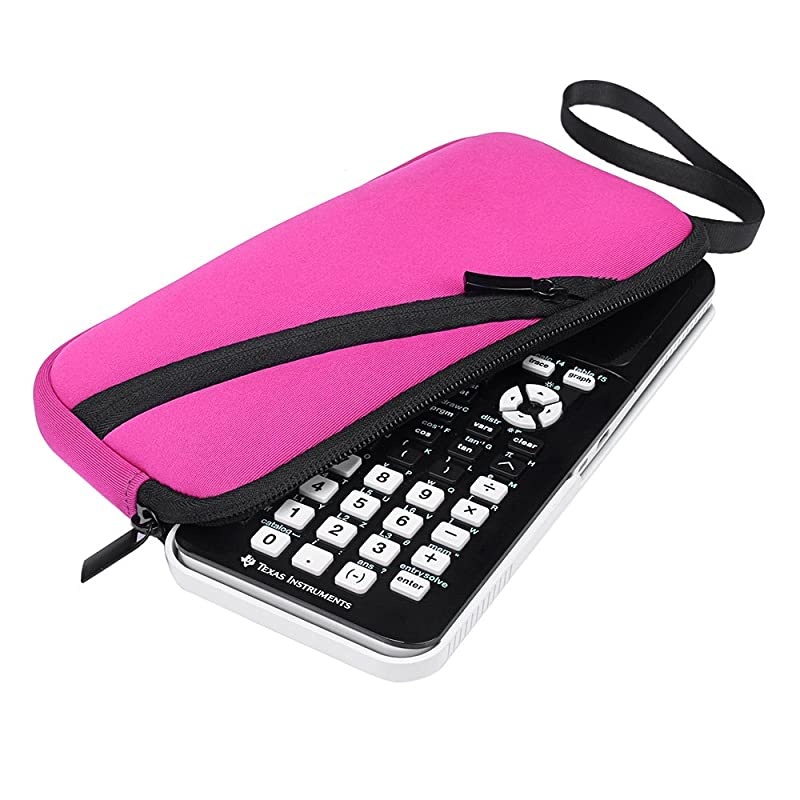 Travel Case for Texas Instruments TI-Nspire CX II/Nspire CX CAS Graphing Calculator Hard Carry Case Travel Bag Protective Pouch Box -Extra Room for Pen and Accessories (Hard Pink)