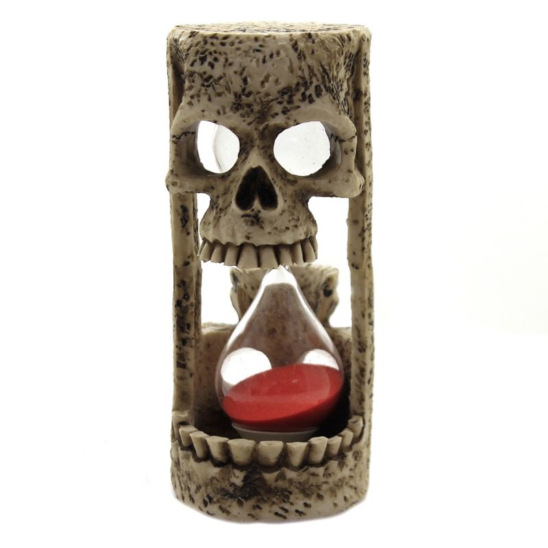 Halloween 5.75" Skull Sandtimer Bones Hourglass  -  Decorative Figurines