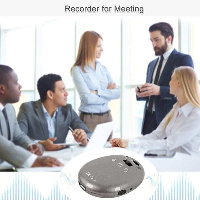 Voice Recorder8GB Micro Digital Voice Activated Recorder Small 15 Hours Voice Recording 10 Hours Music Player via USB Earphone Noise Reduction Audio Recorder + 8GB MemorGray