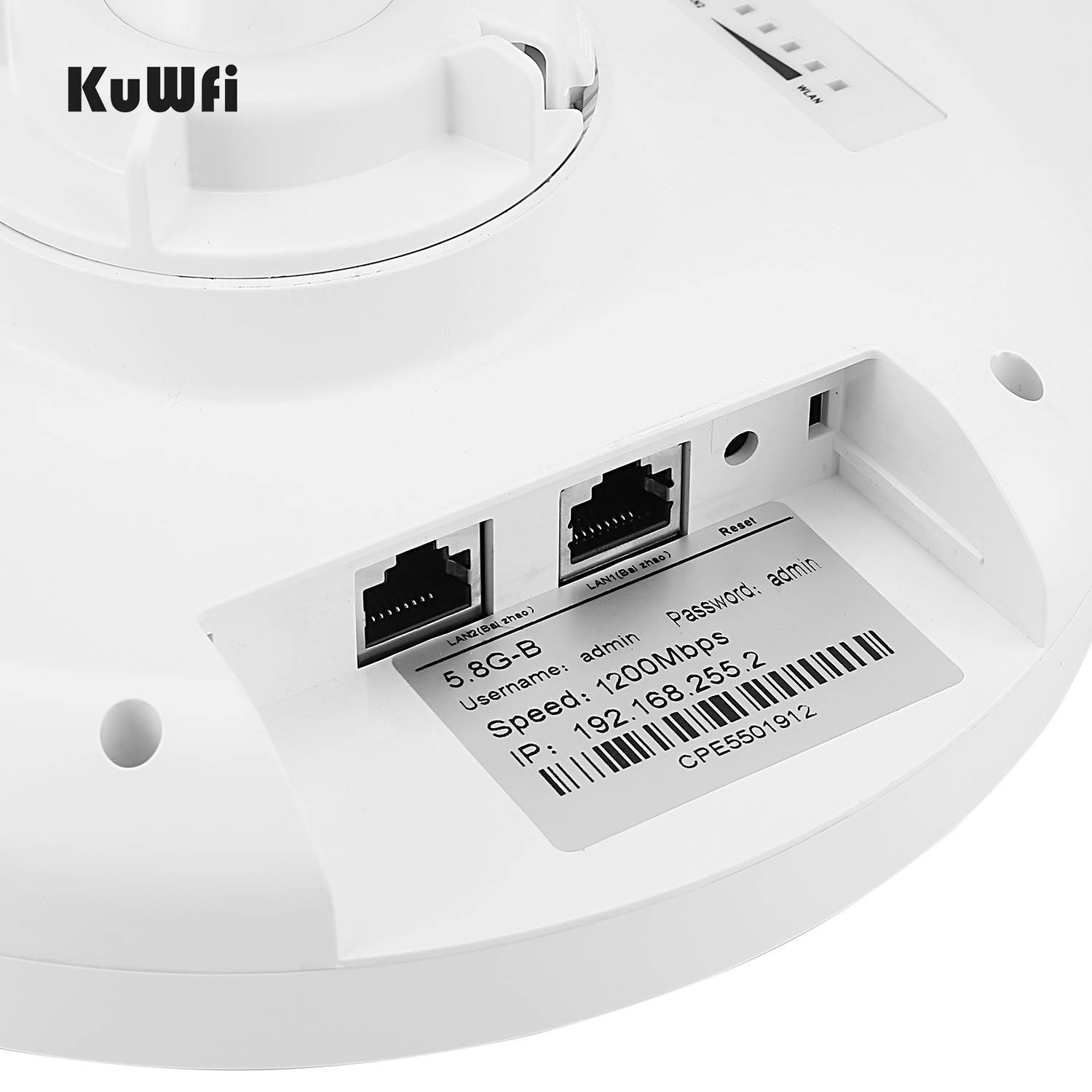 KuWFi Wireless WiFi Bridge 11ac Point-to-Point Outdoor AP/Client Bridge High Speeds 5.8G 1200M Support PoE 2-Packs