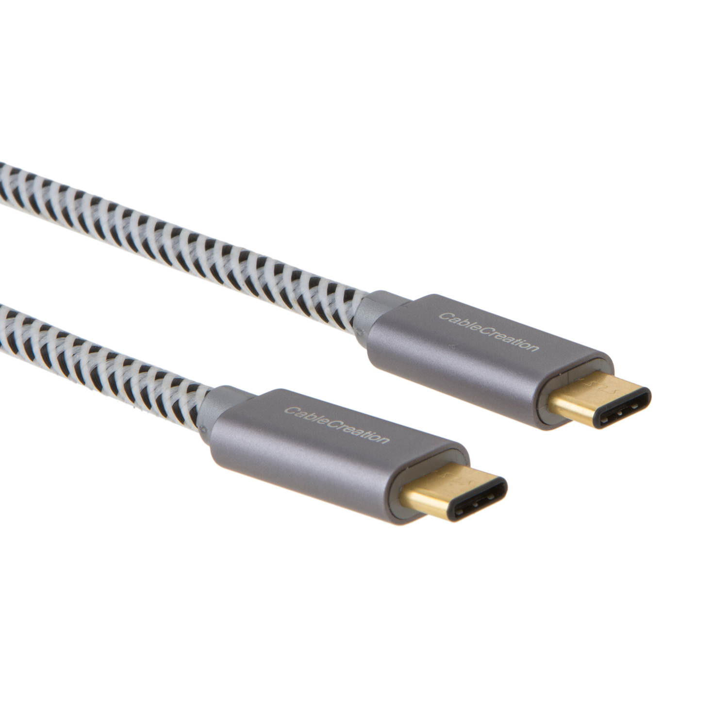 USB Type C-C Cable , CableCreation 10FT Braided USB 2.0 Type C (USB-C) to Type C Data Charging Cable(3A), for New Macbook 12 inches, Chromebook Pixel, Nexus 5/6p, Lumia 950/950XL & more (Gray)