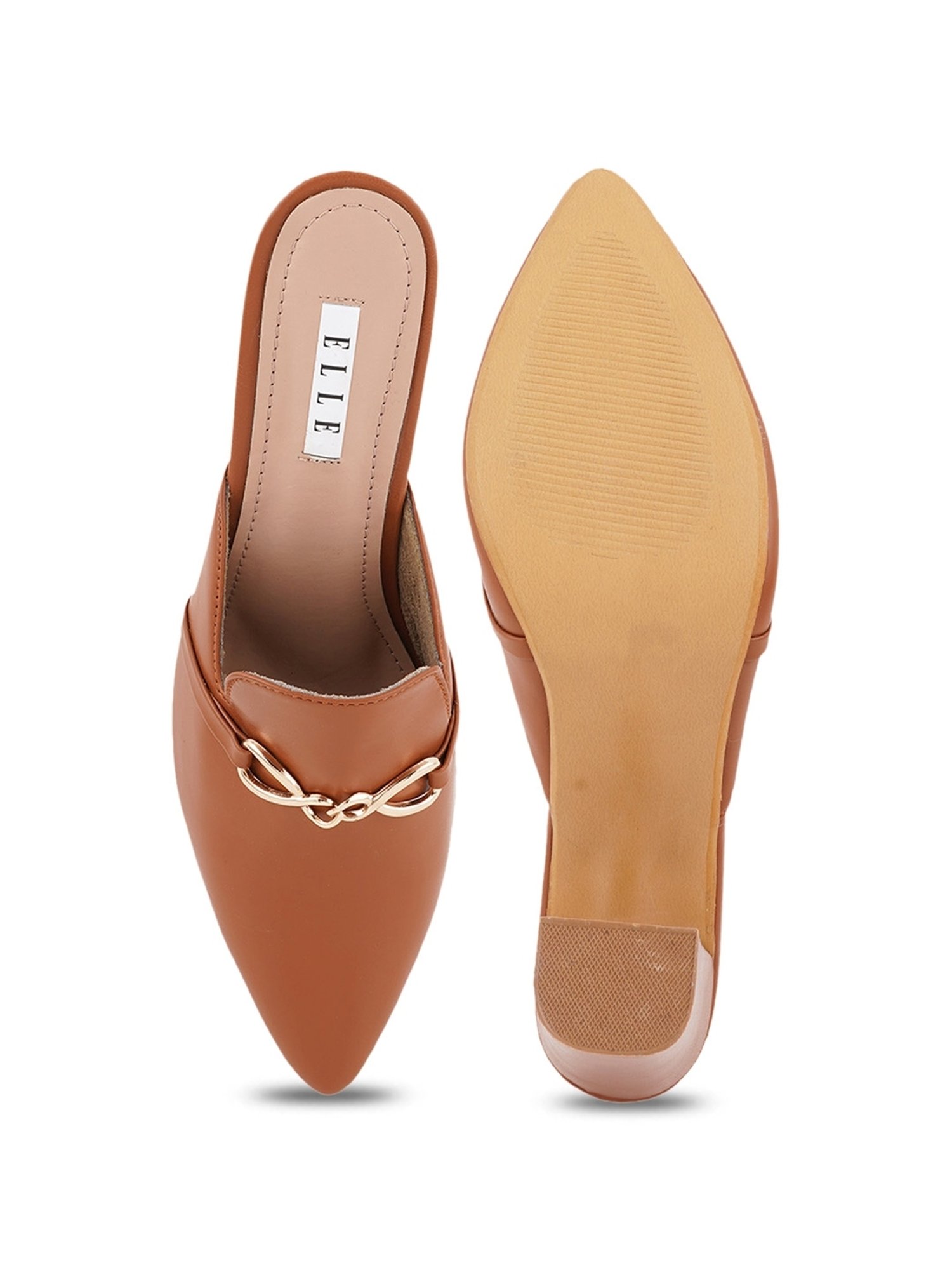Elle Women's Tan Mule Shoes