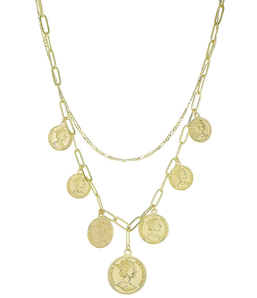 Panacea Gold Coin Charm Necklace