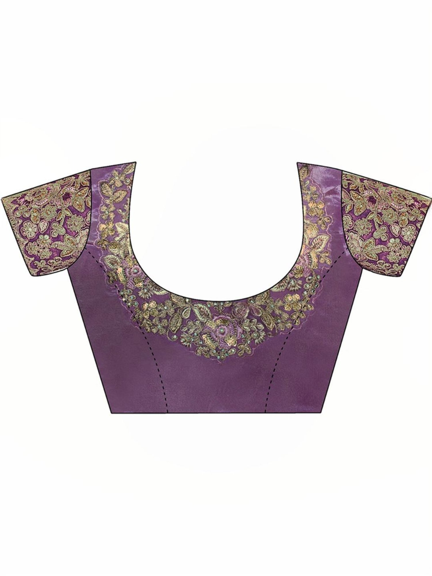 Satrani Pink Embroidered Saree With Unstitched Blouse