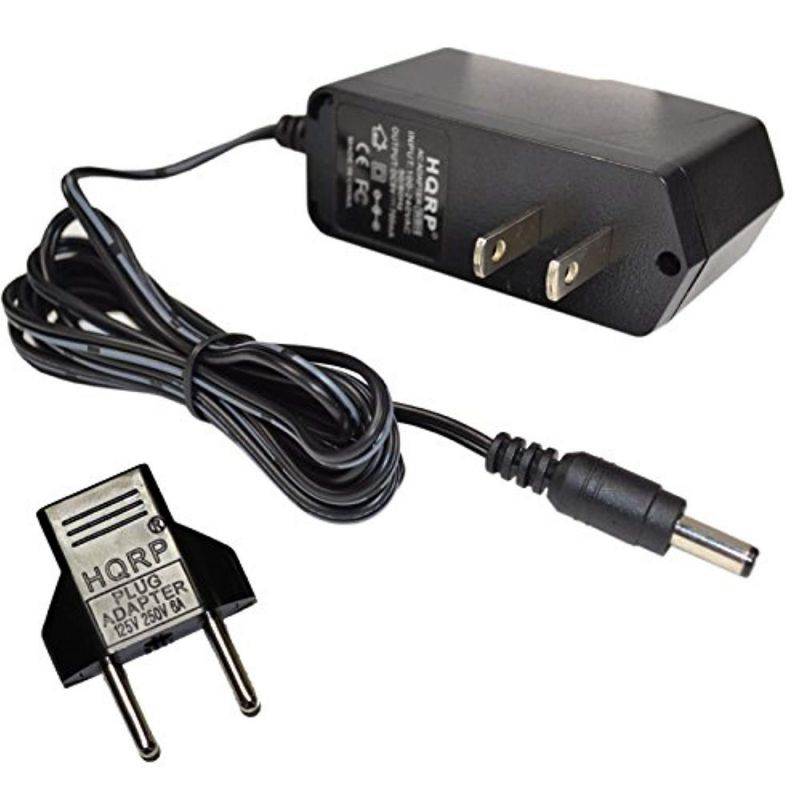 hqrp ac adapter for dirt devil sweeper vac m083000, power cord charger plus euro plug adapter