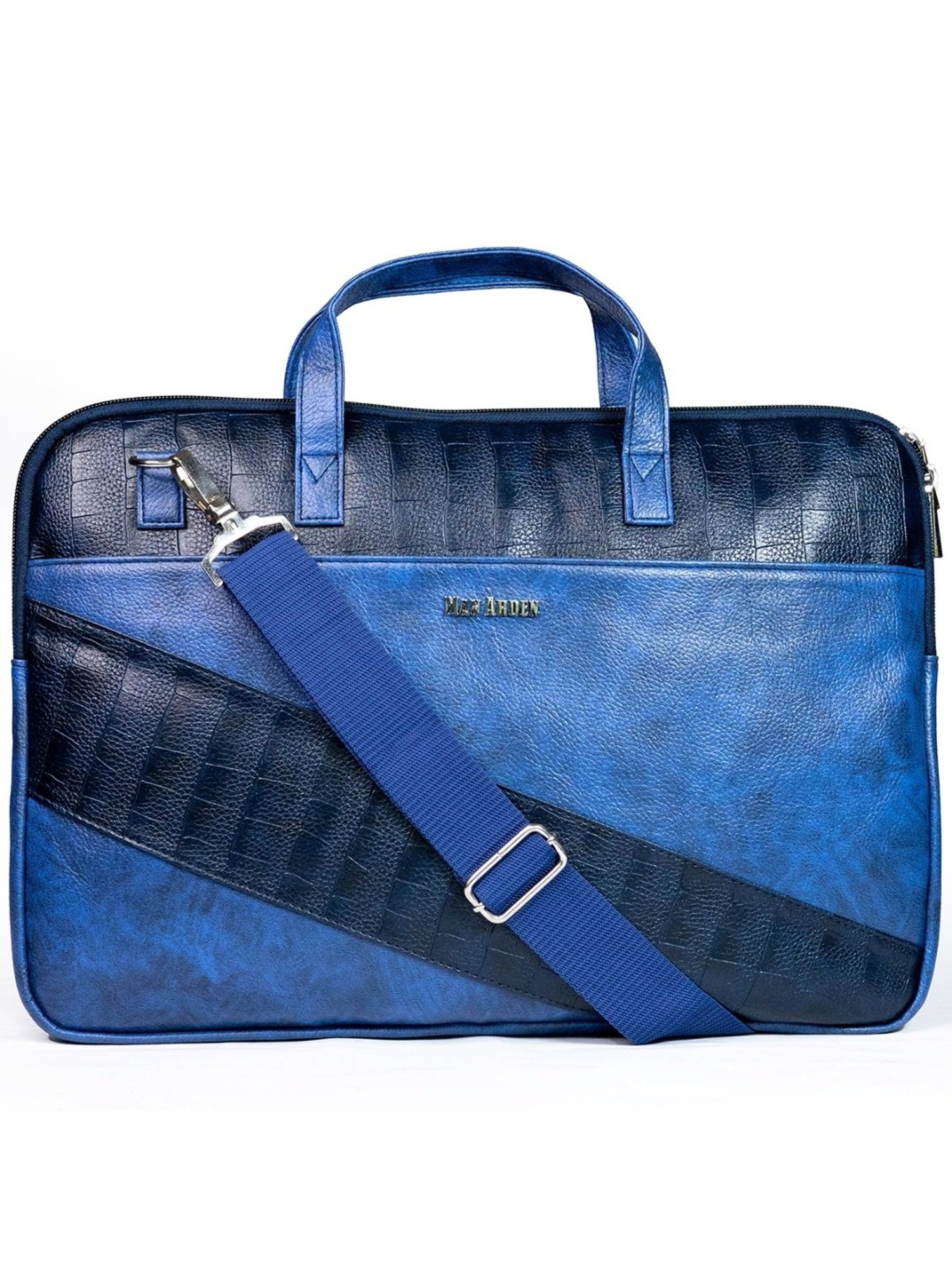 Priority Navy Synthetic Medium Messenger Bag