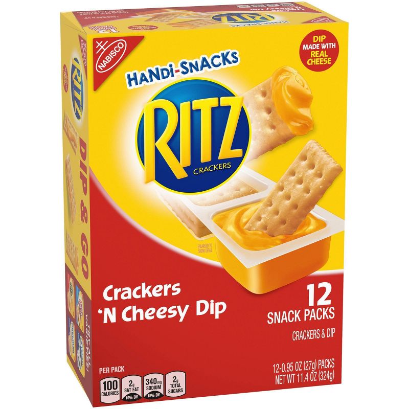 Handi-Snacks Ritz Crackers 'N Cheese Dip - 12ct/0.95oz