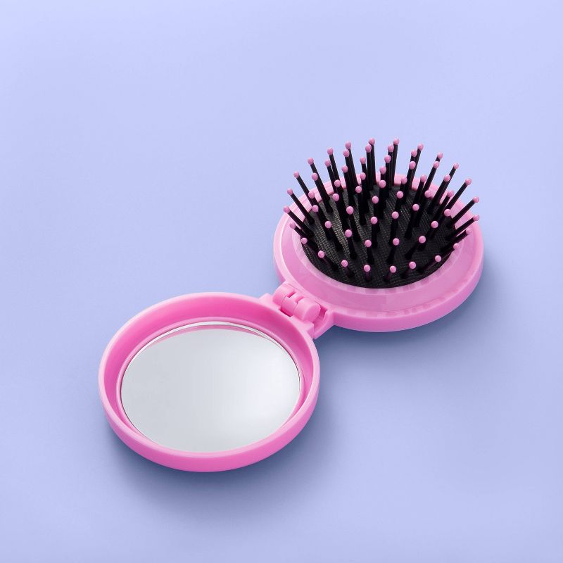 Pop Up Mirror Hair Brush - More Than Magic™ Pink