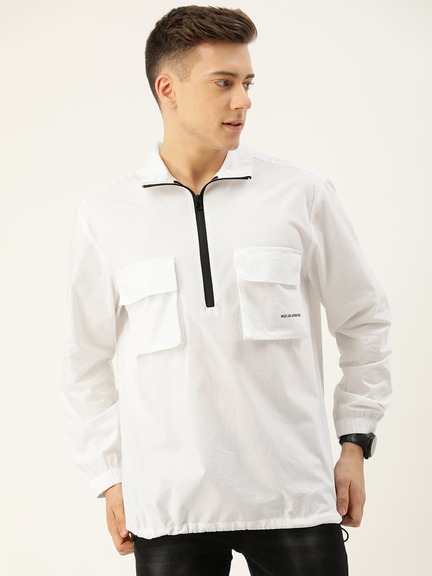 Bene Kleed White Relaxed Fit Cotton Shirt