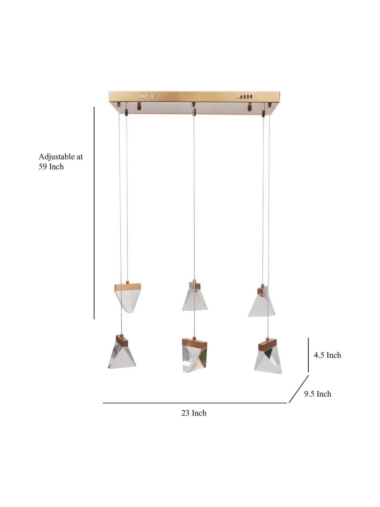 Kapoor E Illuminations Macknight Celestial Golden Metal LED Hanging Light - Set of 1