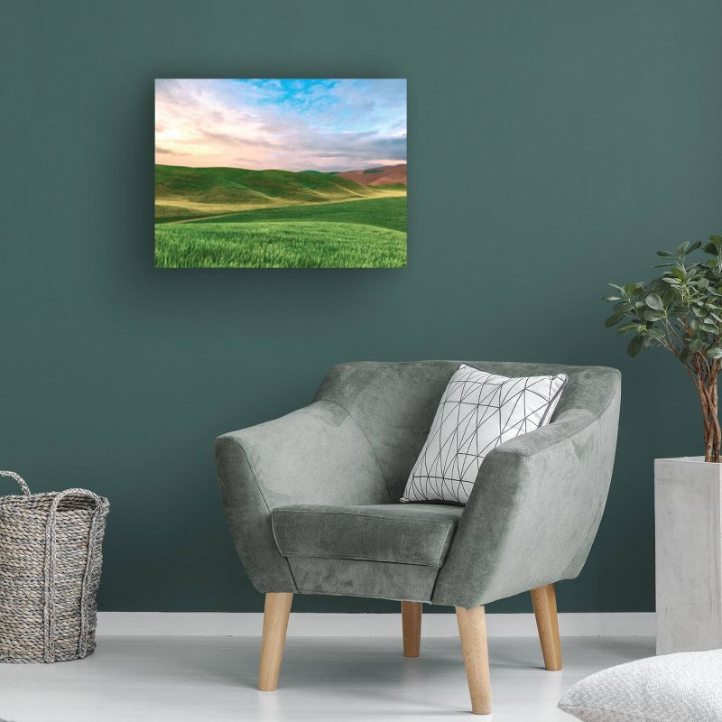 14" x 19" James McLoughlin 'Farmscape V' Unframed Wall Canvas - Trademark Fine Art