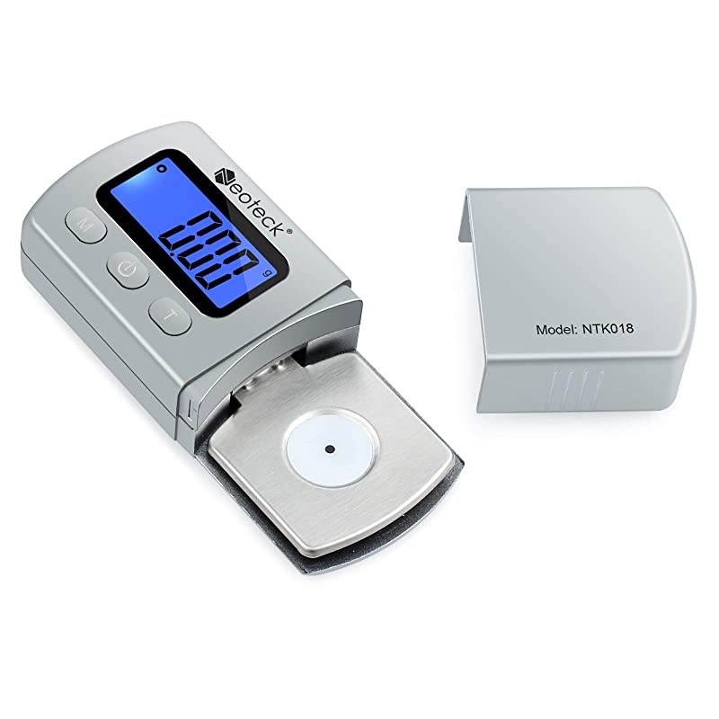 Digital Turntable Stylus Force Scale Gauge 001g500g Blue LCD Backlight for Tonearm Phono Cartridge Silver