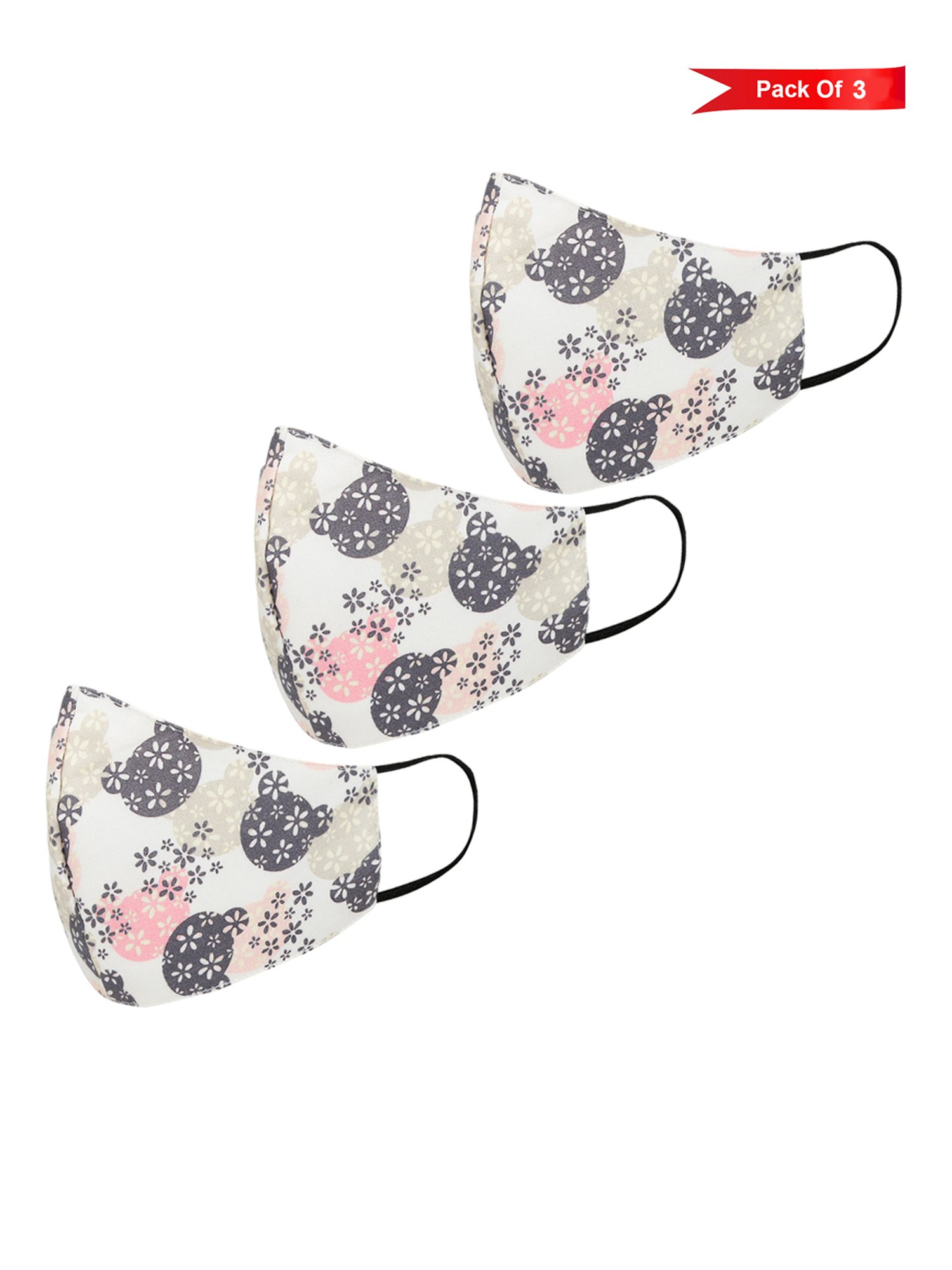 Tossido 2 - 7 Yrs. KIDS 3 Layered Reusable Face Masks - Pack of 3