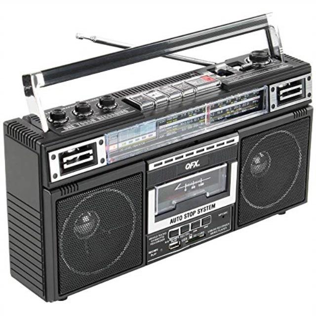 QFX J220BT Bluetooth Radio/Cassette to MP3 Converter Boombox